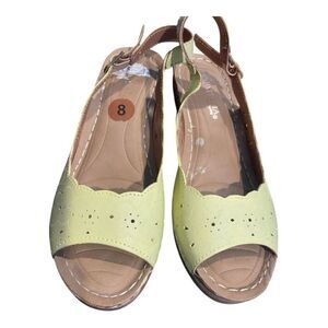 Patrizia Yellow Heeled Sandals Size 8 NWOB